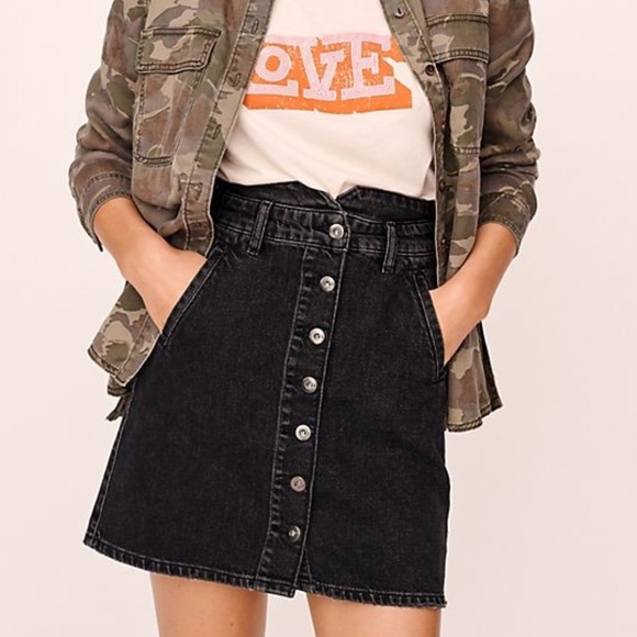 Pilcro and the Letterpress Dresses & Skirts - Anthropologie Denim Button Skirt